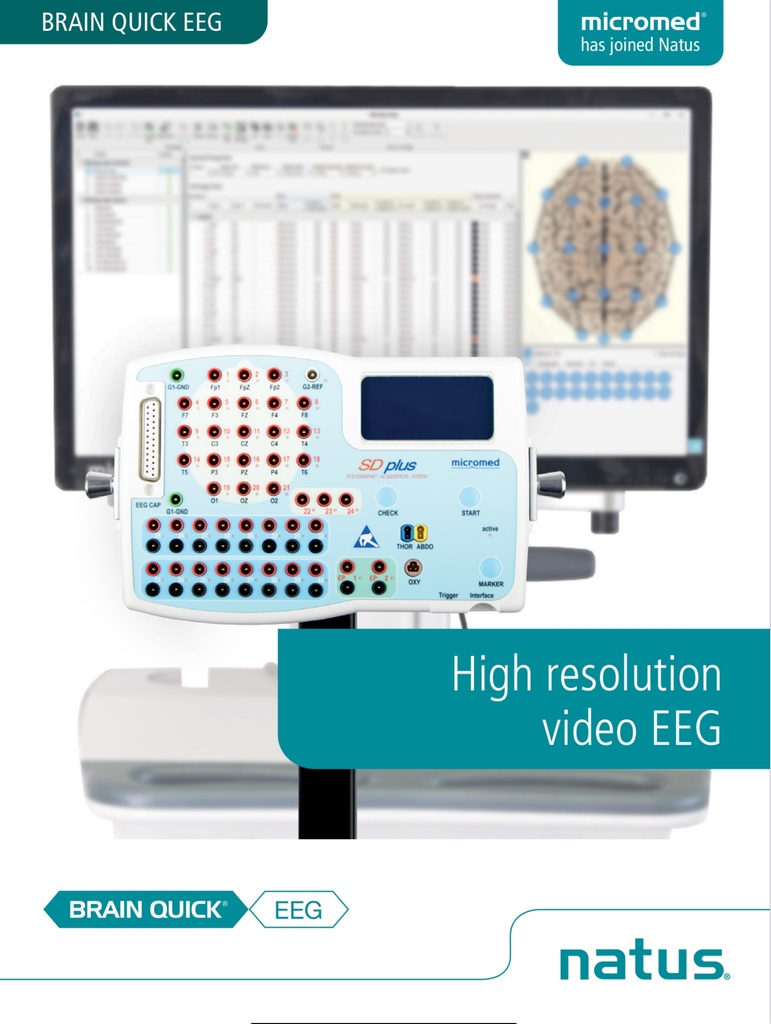 Eletroencefalógrafo BRAIN QUICK vs D0 FLXI EEG E